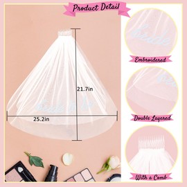 Everembrace Bride To Be Veil for Bachelorette Party Decorations, Bridal Shower Accessories Gifts for Woman, Wedding