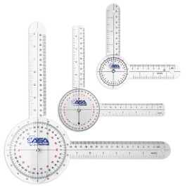 ASA TECHMED ASA TECHMED 3 Pcs Goniometer Set, 12, 8, 6 Inch Medical Spinal Goniometer Angle Protractor Angle Ruler