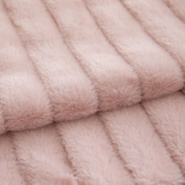 Joyouth Pack of 2 Faux Fur Throw Pillow Covers 18x18 Inch Striped Decorative Soft Plush Couch Pillow Case Home Decor for Bed, Sofa, Living Room Pink