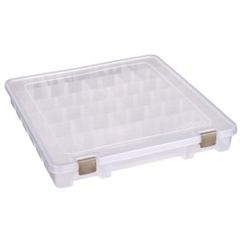 ArtBin 9101AB Super Satchel Slim with Removable Dividers, Art & Craft Organizer, [1] Plastic Storage Case, Clear, Divided Compartments