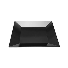 G.E.T. ML-91-BK Melamine Break-Resistant Square Dinner Plate, 14", Black