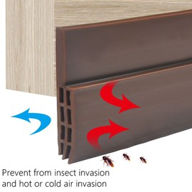 Tira de Sellado para Puerta, Guardapolvo para Puerta, Cinta de Sellado Autoadhesiva de Silicona, 100 cm Cubrepolvo de Puertas Tira de Puerta de Goma de Silicona Sello de Puerta de Respaldo