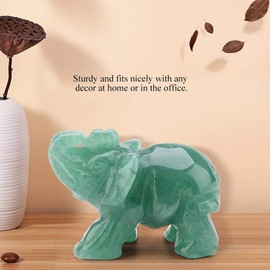 ZJchao Piedra, Elefante, 2 Pulgadas, Jade, Tallado, artículos de colección, artículos de decoración para el hogar y la Oficina, decoración, Buena Suerte(03#)