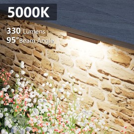 VOLISUN 12 Pack 7 Inch Retaining Wall Lights, Waterproof LED Hardscape Lighting, Cuttable Low Voltage Landscape Lighting, 12V Paver Lights, 3W Outdoor Step Lights, 5000K Daylight, ETL