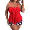 B2prity Women Plus Size Tankini Swimsuits Tummy Control Two Piece