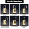 Brass Combination Lock, 3 Digit Combination Padlock Set Your own