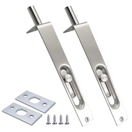 2 Pack 4 Inch Door Bolt Flush Stainless Steel Security French Door Lock Concealed Slide Bolt Latch with Installation Screws for Bathroom Internal Doors.patlock for Patio Doors