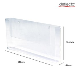 Deflecto A4 Landscape Flat Back Countertop Leaflet Holder with Optional Wall Mounting