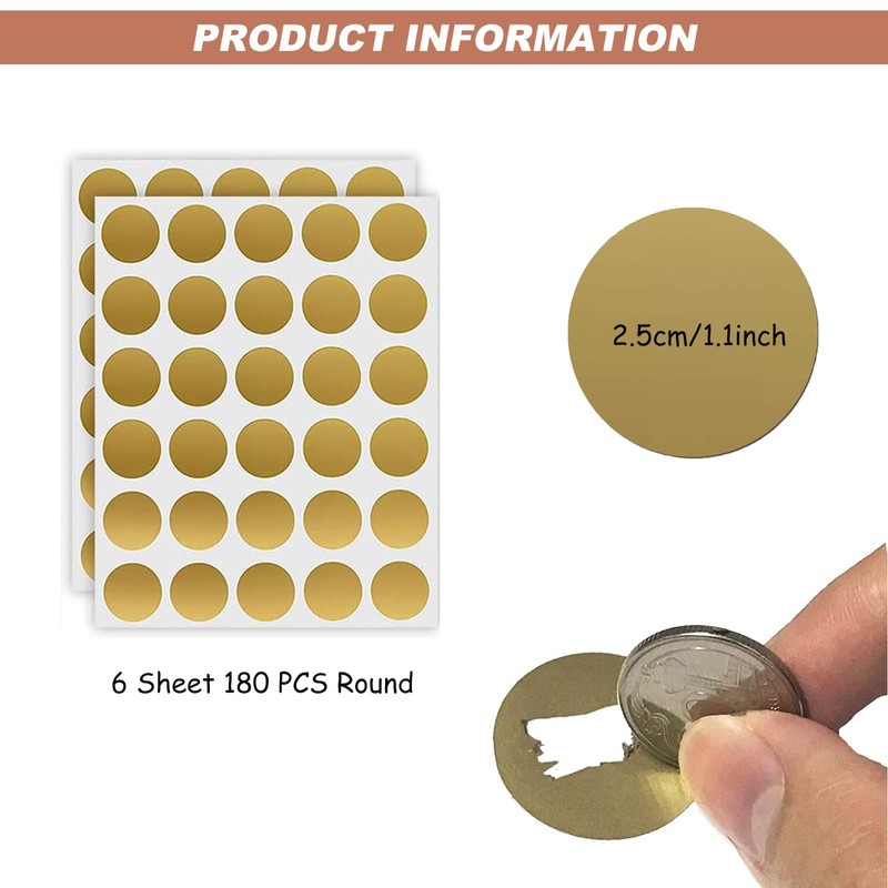 Scratch Off Stickers 6 Sheet