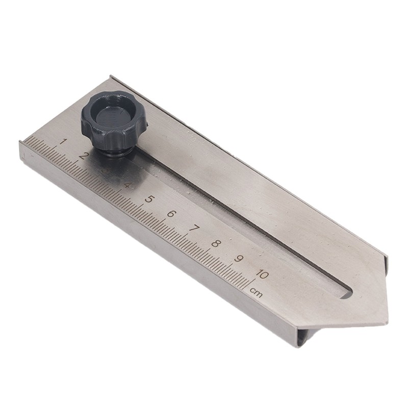 Sliding Line Ruler 0 To 100mm Stainless Steel Clear Scale