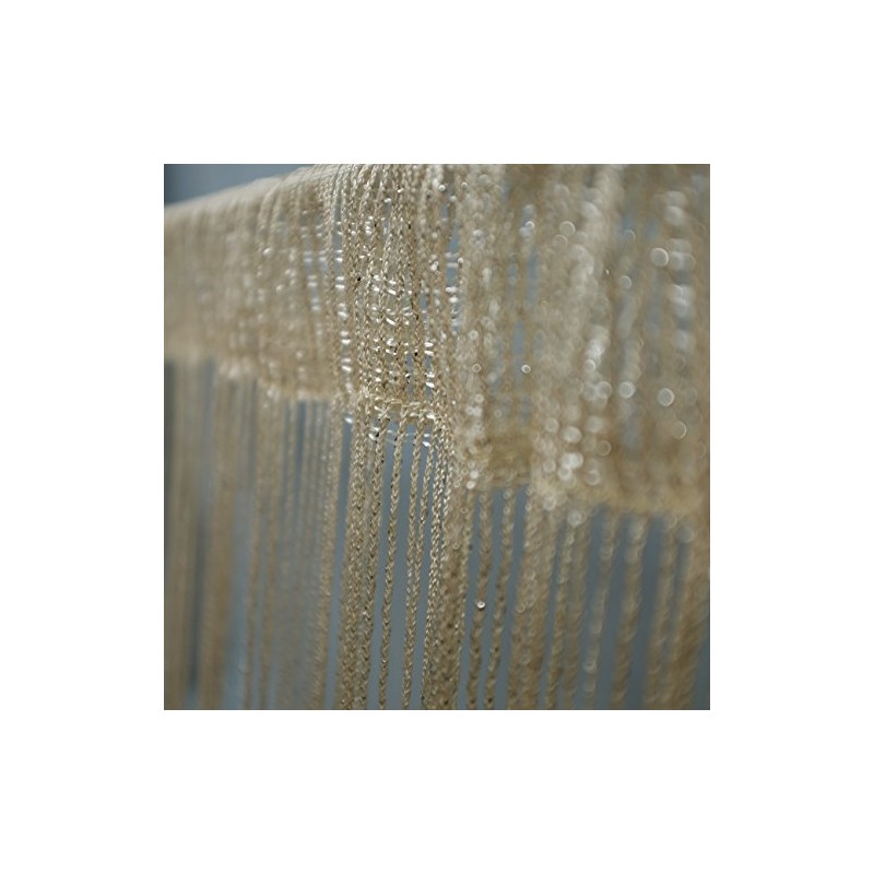 John Aird Jazz Glitter String Curtain Panel (Cream)