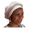 Dupsie's Women's Drawstring White Modu Hat Pre-tied Head Wrap