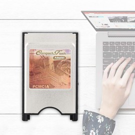 ciciglow CompactFlash PC Card Adapter, PCMCIA Memory Card Reader CompactFlash to PC Card Reader Plug and Play Adapter
