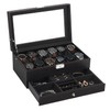 boailydi Watch Box, 12 Slot Watch Case, Mens Jewelry Box