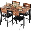 IRONCK Dining Table Set for 4, Wood Kitchen Table with