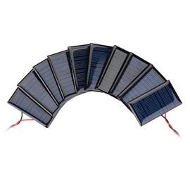 SUNYIMA 10Pcs 5V 30mA Mini Solar Panels for Solar Power Mini Solar Cells DIY Electric Toy Materials Photovoltaic Cells Solar DIY System Kits 2.08"x1.18"(5V 30mA 53mmx30mm)