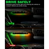 HLAUTO 6Z4J Emergency Dash Strobe Lights: 2x16.8 inch Green Amber