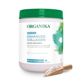 Organika Colágeno Hidrolizado en Polvo Tipo 1 y 3 sin Sabor Non-GMO 500 G | Aporta 10 g de colágeno hidrolizado y 9 g de proteína por porción; resistente al calor, apto para café, sopas y horneados