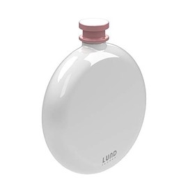 Lund London Cool White & Pink 5oz Cone Round Hip Flask 7132