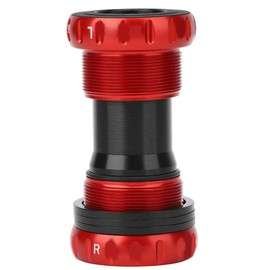 Bottom Bracket Lightweight Aluminum Alloy Mountain Bike BB Screwed High Temperature Resistant Ceramic Bearing Bottom Bracket Cycling Accessories Red