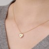 Gold&Deer 14KGP Heart Cubic Piece Necklace White Gold / 골드앤디어