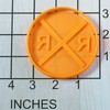 Railroad Crossing Sign Shaped Fondant Cookie Cutter and Stamp #1523