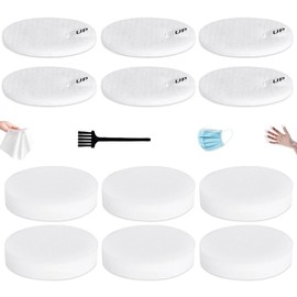 LVAC-200 Pre-Motor Vacuum Filters Replacement - Compatible with Levoit LVAC-200 Cordless Stick Vacuum Model #LSV-V201-WUS​, 6 Felt & 6 Foam Filters with brush