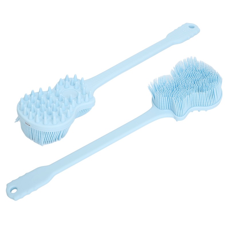 Bath Body Brush Guitar Shaped Long Handle Double Sides Exfoliating
