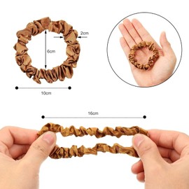 XOPOZON 12 Haargummis aus Seide, elastisch, Haargummi, bunt, Zubehör für Mädchen und Frauen