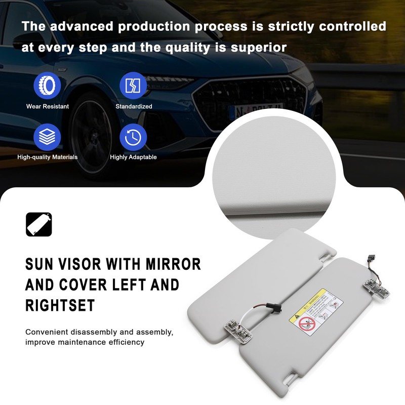Bstfulx 5GG857551 5GG857552 Left & Right Car Front Sun Visor