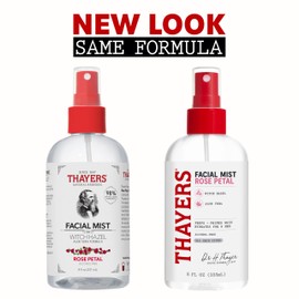 Thayers Alcohol-Free Witch Hazel Facial Mist Toner with Aloe Vera, Rose Petal, Soothing and Hydrating, For All Skin Types, 8 oz