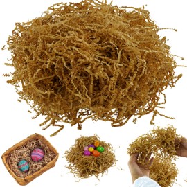200g Brown Shredded Tissue Paper Grass, Easter Basket Fillers Shredded Tissue Paper for Gift Boxes, DIY Craft Supplies Gift Packaging Decorations