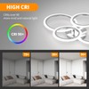 Vloitgol Modern LED Ceiling Light Fixture, 4 Rings Dimmable Flush