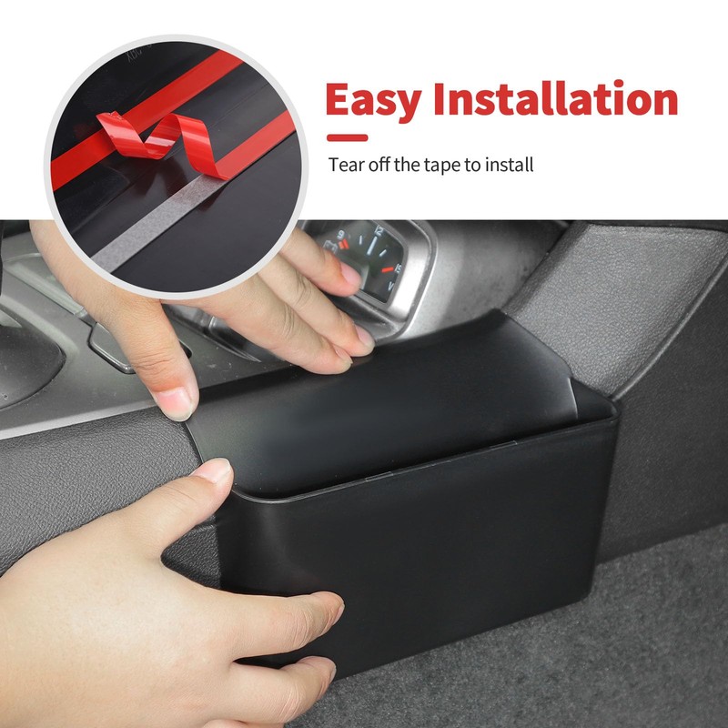 SQQP Gear Shifter Console Side Storage Box Compatible with 2010-2015