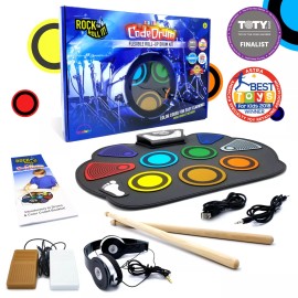 MukikiM Rock And Roll It - CodeDrum. Sticks+ Pedals+ Headphones+ Play-By-Color Songbook