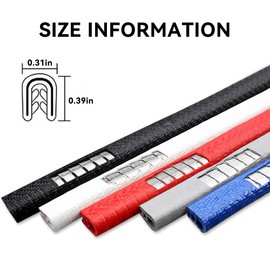 Couslcd Car Door Edge Guards, 16Ft Universal Car Edge Rubber Seal Trim Protector, U Shape Door Edge Protector Guard, Aluminum Boat Edge Guards, Car Decoration Accessories for Most Car (Blue)