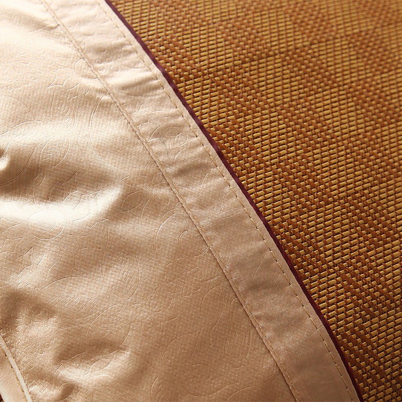 Home Textile Rattan Mat Grid Fitted Sheet Set Summer Cool