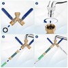 Dalmbox Garden Hose Splitter 2 Way With Long Handle, Garden