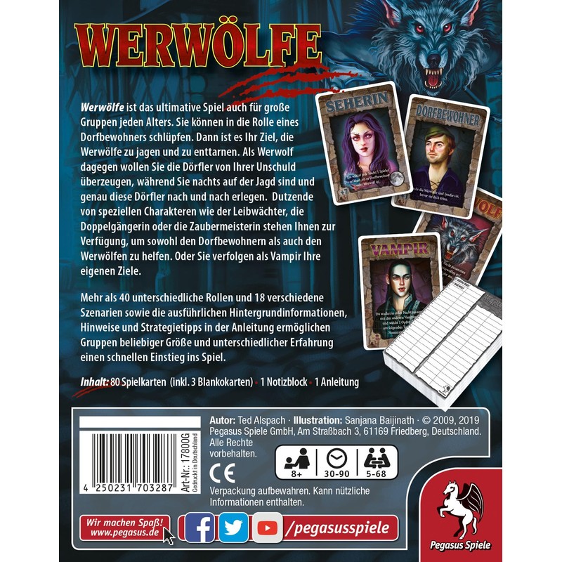 Pegasus Spiele 17800G - Werwölfe
