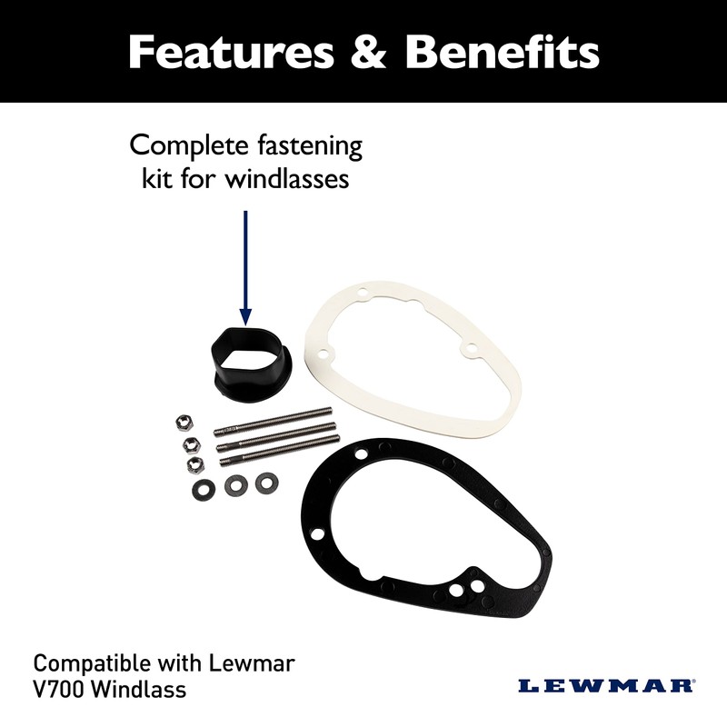 Lewmar V700 Fastening Kit 1(Metric) – Replacement Fastening for V700