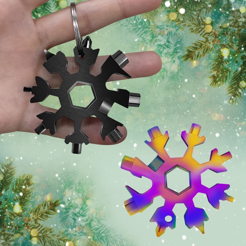 18-in-1 Snowflake Multitool, Snowflake Screwdriver Tactical Tool for Bottle Opener/Outdoor