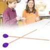 1 Pair Marimba Stick Mallets Beech Handle Xylophone Instrument Accessories