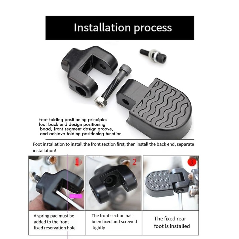 2PCS Mini Bicycle Rear Pedals Folding Foot Rest Bike Pegs