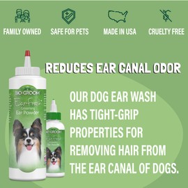 Bio-Groom Ear-Fresh Dog Grooming Ear Powder - Cleaning and Grooming Products for Cats & Dogs, Pet Bathing Supplies, Puppy Wash, Cruelty-Free, Made in USA, Powder for Animals - 85 g 1-Pack