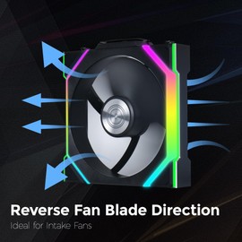 Lian Li UNI FAN SL Wireless PC Fan 120mm RGB – 3-Pack Reverse Blade Gaming PC Fans Black | PWM Fan - 40 ARGB LEDs - up to 2,000 RPM - Slot-in System - High Airflow - Low Vibration - Quiet