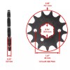 Caltric Black Drive Chain And Sprockets Kit for Yamaha Warrior