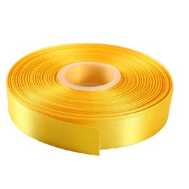 Double Faced Polyester Satin Ribbon -23 Metrs, Perfect for Gifts Wrap, Party, Events, Cloth, Sew Party Crafts Events Wedding Dress Decorative Easter Christmas Floral Car Bows (10mm, Yellow)