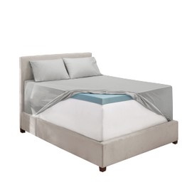 Hearth & Harbor Extra Deep Pocket King Sheets - 4 Piece Hotel Luxury King Sheet Set Fits Up to 24" Mattress - Ultra Soft Luxury King Bed Sheet Set - Soft & Breathable, King, Silver Gray