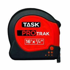 Task Tools TR110 ProTrak Tape Measure, Yellow, 16-Feet
