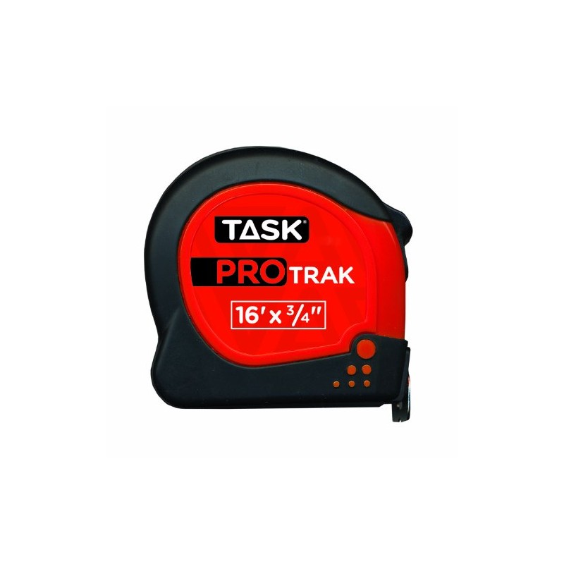 Task Tools TR110 ProTrak Tape Measure, Yellow, 16-Feet